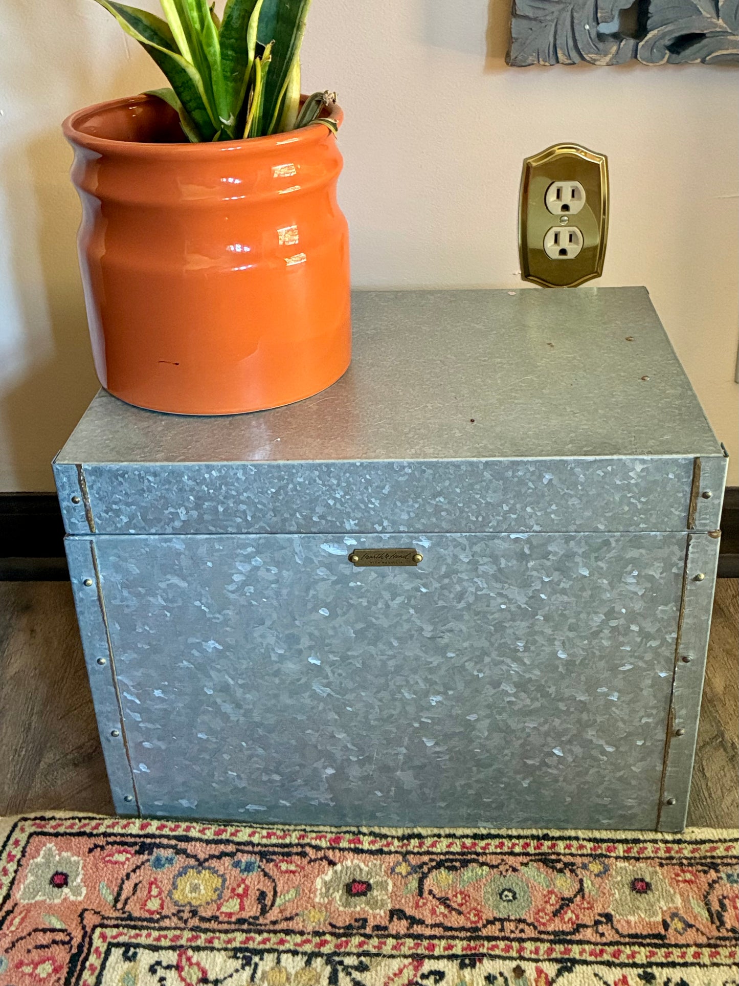 Hearth and Hand tin chest