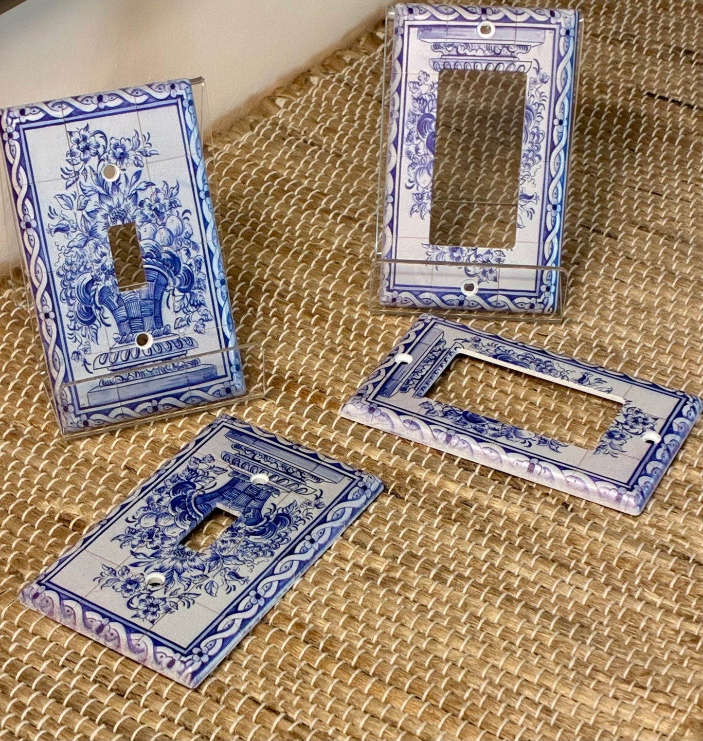 Chinoiserie switchplate covers ( set of 4)