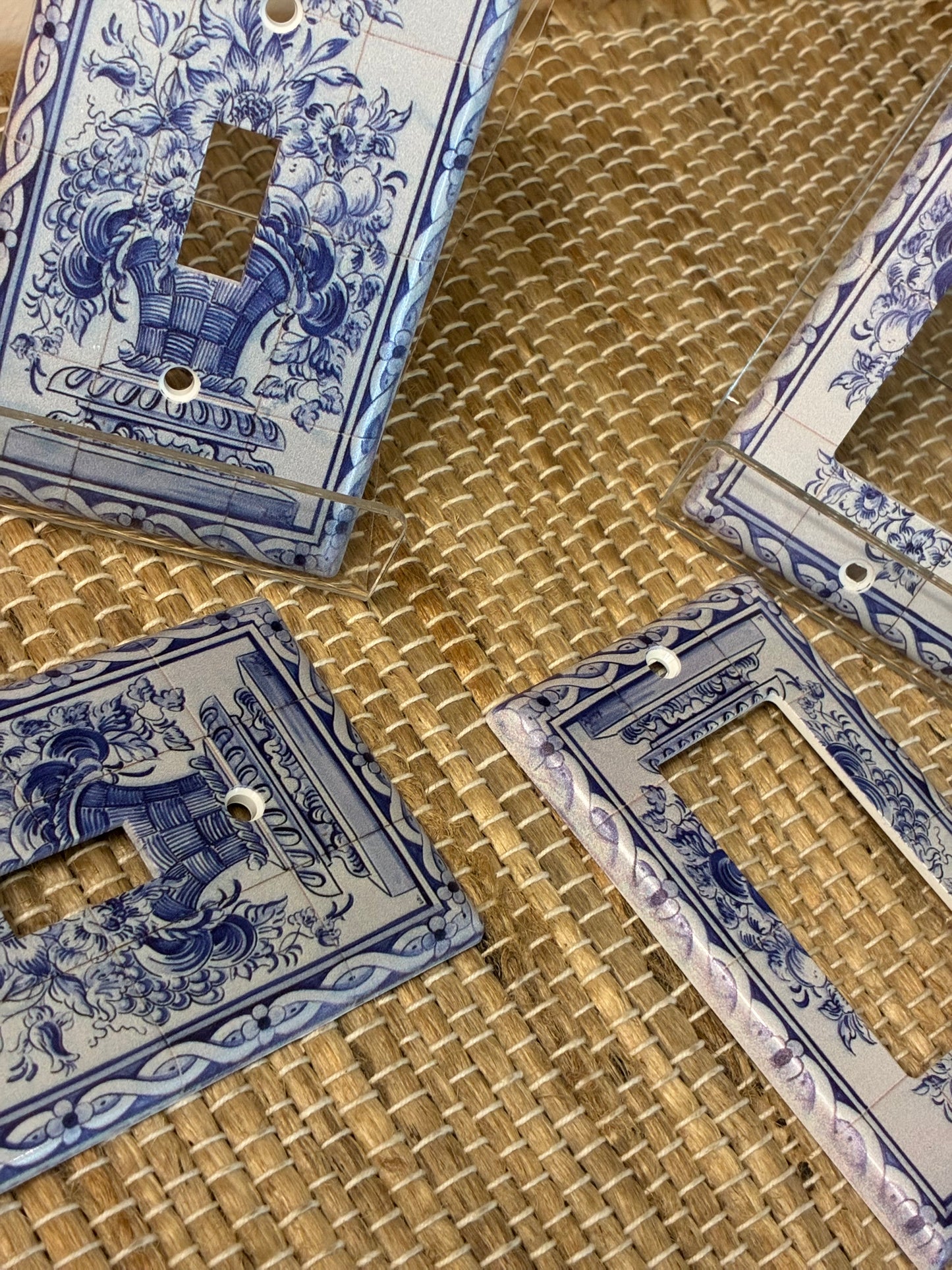 Chinoiserie switchplate covers ( set of 4)