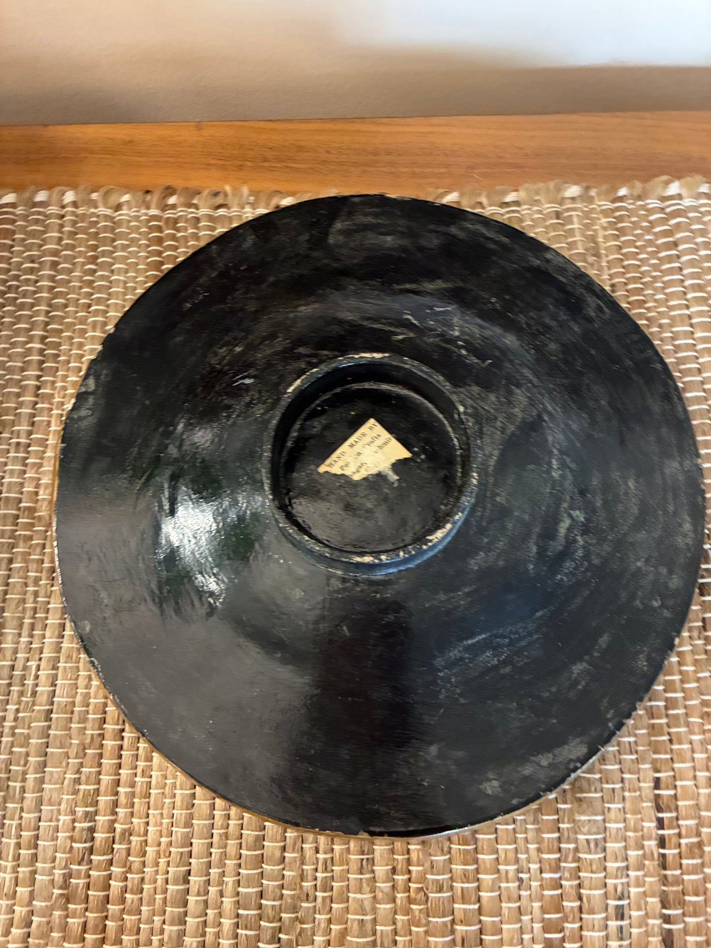 Kashmiri lacquered papier mache plate tray