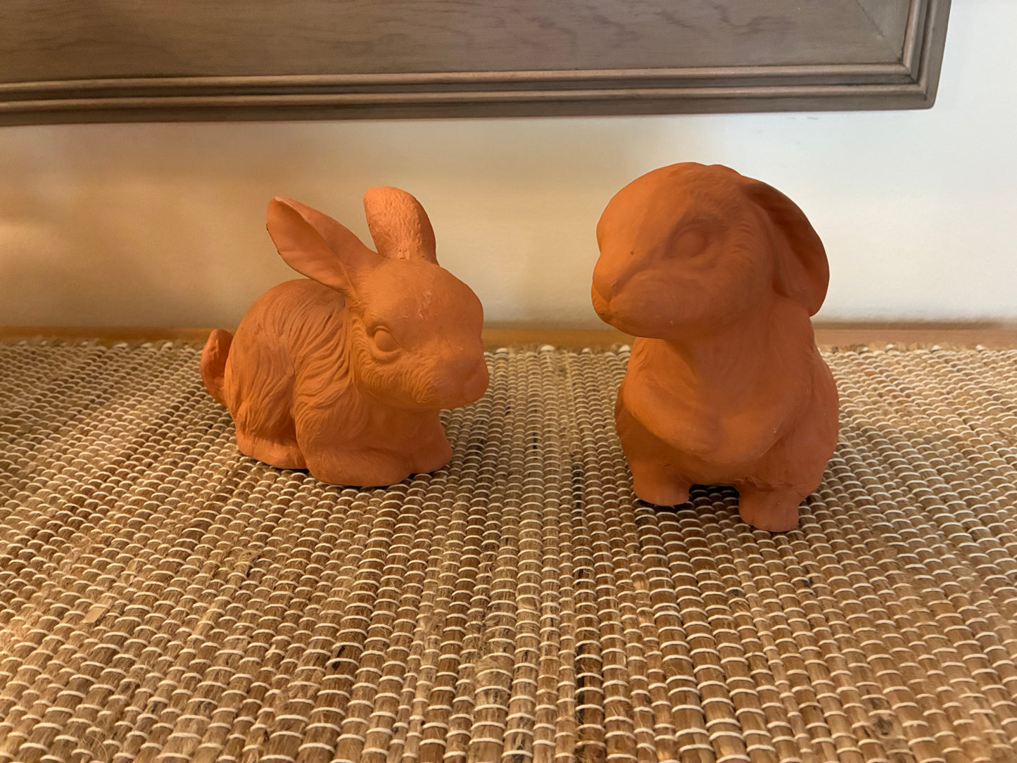 Terra Cotta bunny figurines