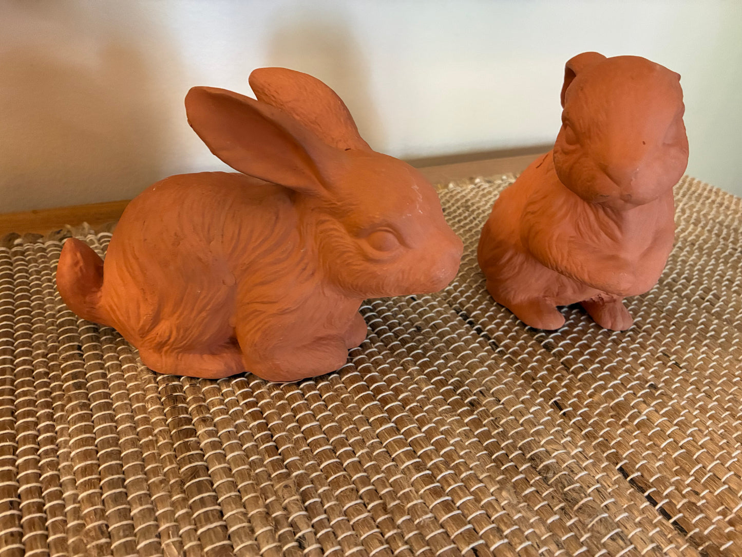 Terra Cotta bunny figurines