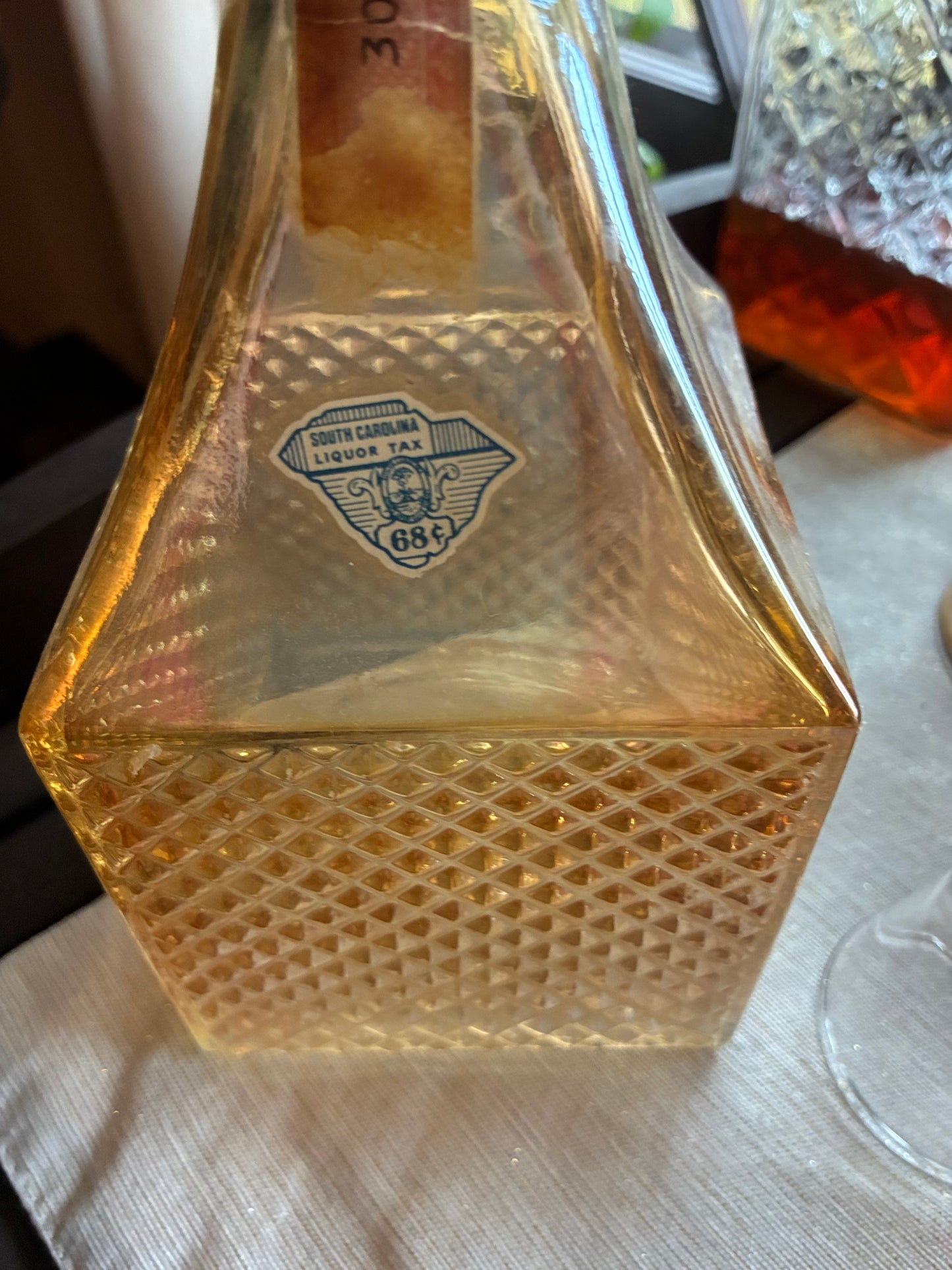 Old forester bourbon glass decanter