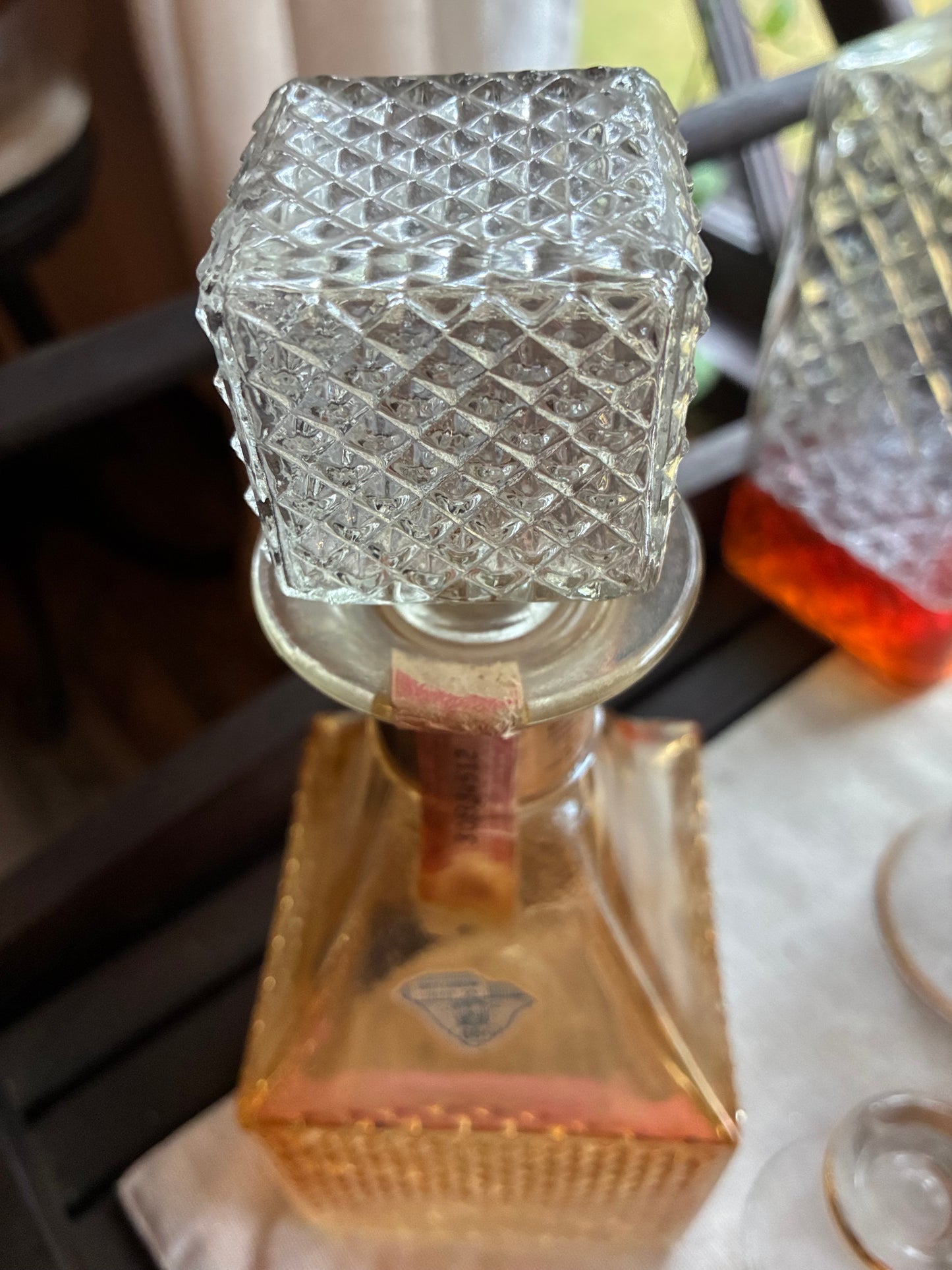 Old forester bourbon glass decanter
