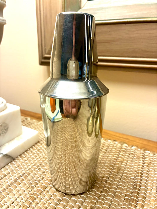Silver chrome cocktail shaker