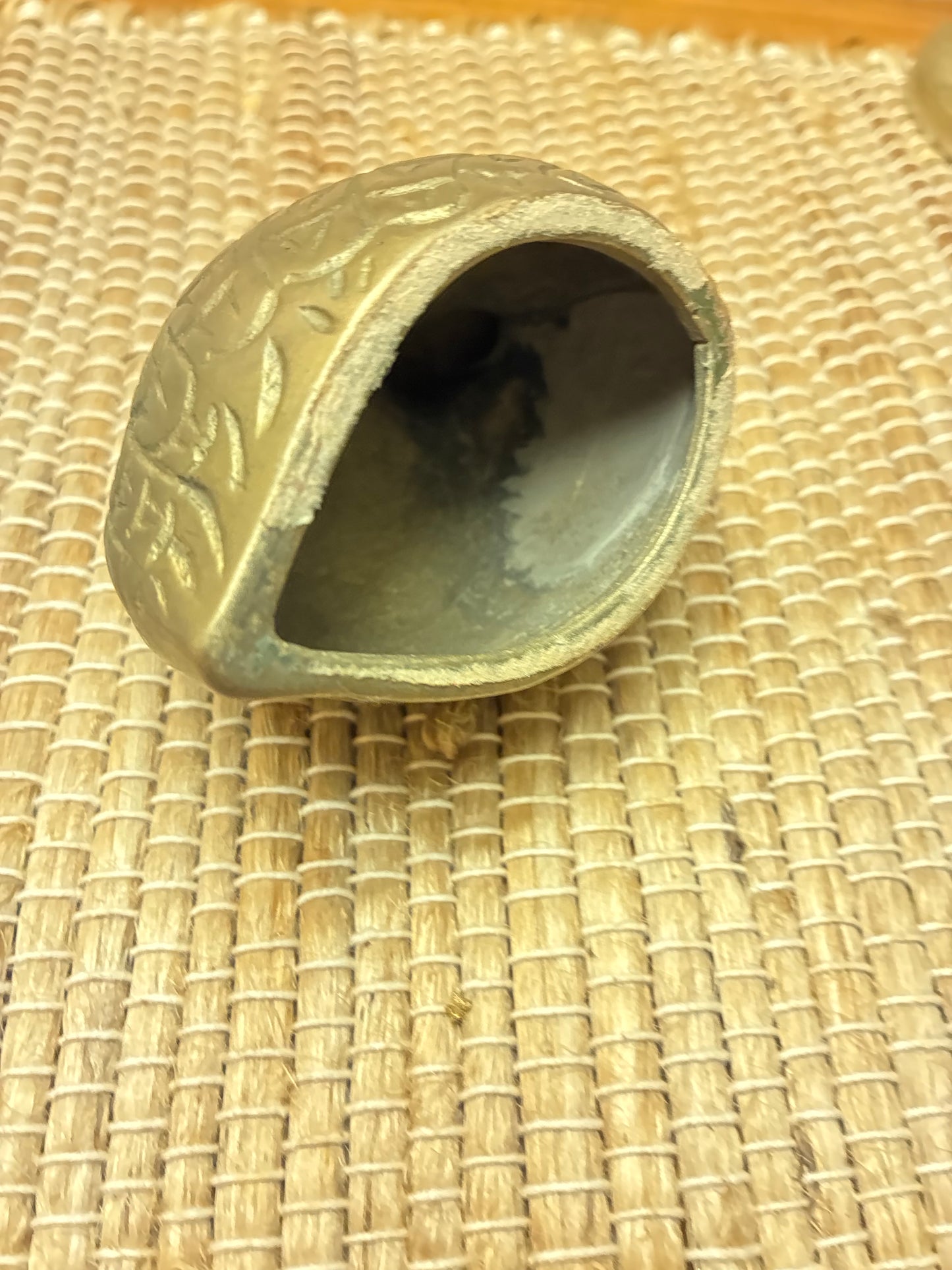 Brass quail figurine