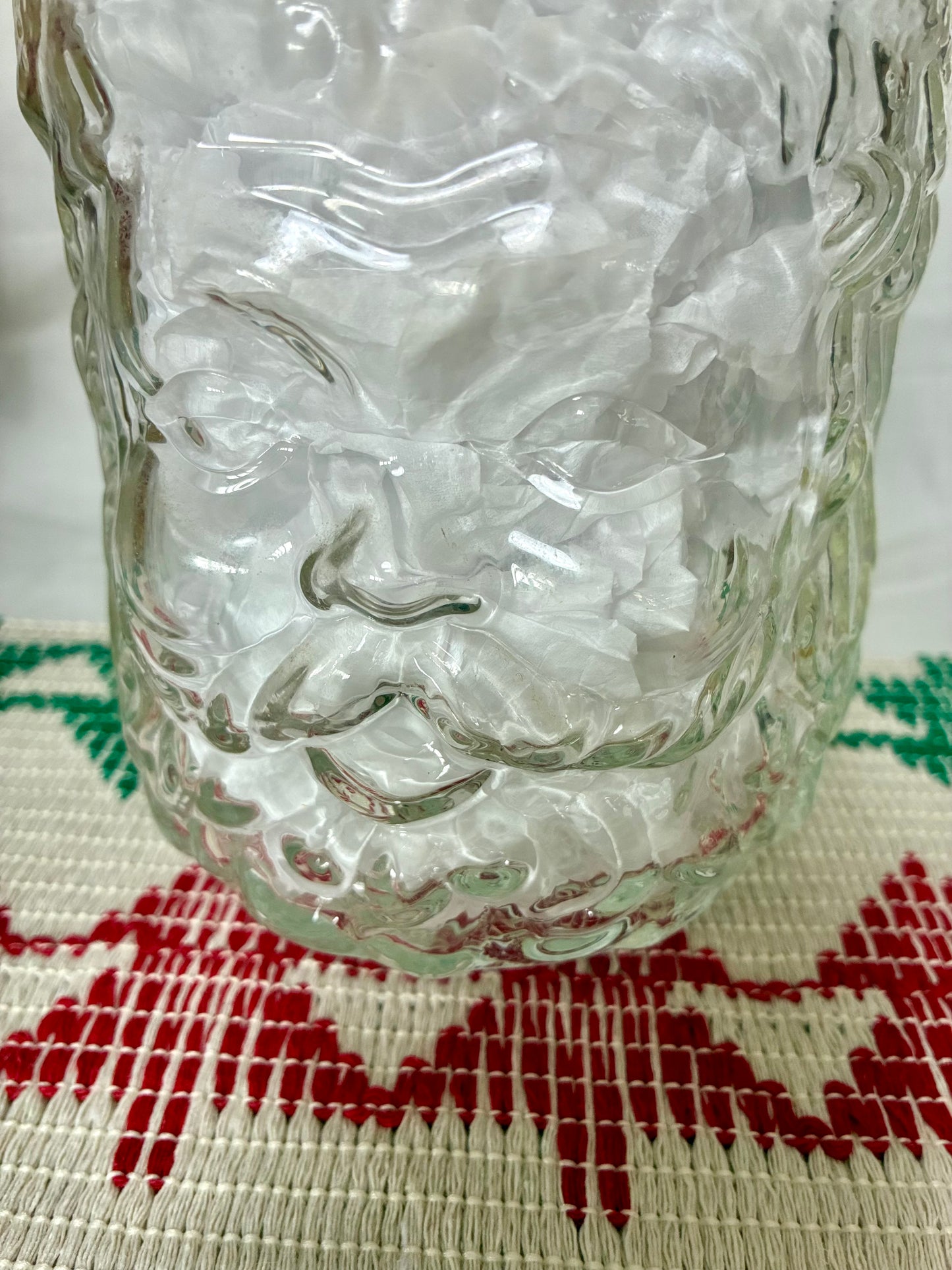 Glass Santa sealed canister