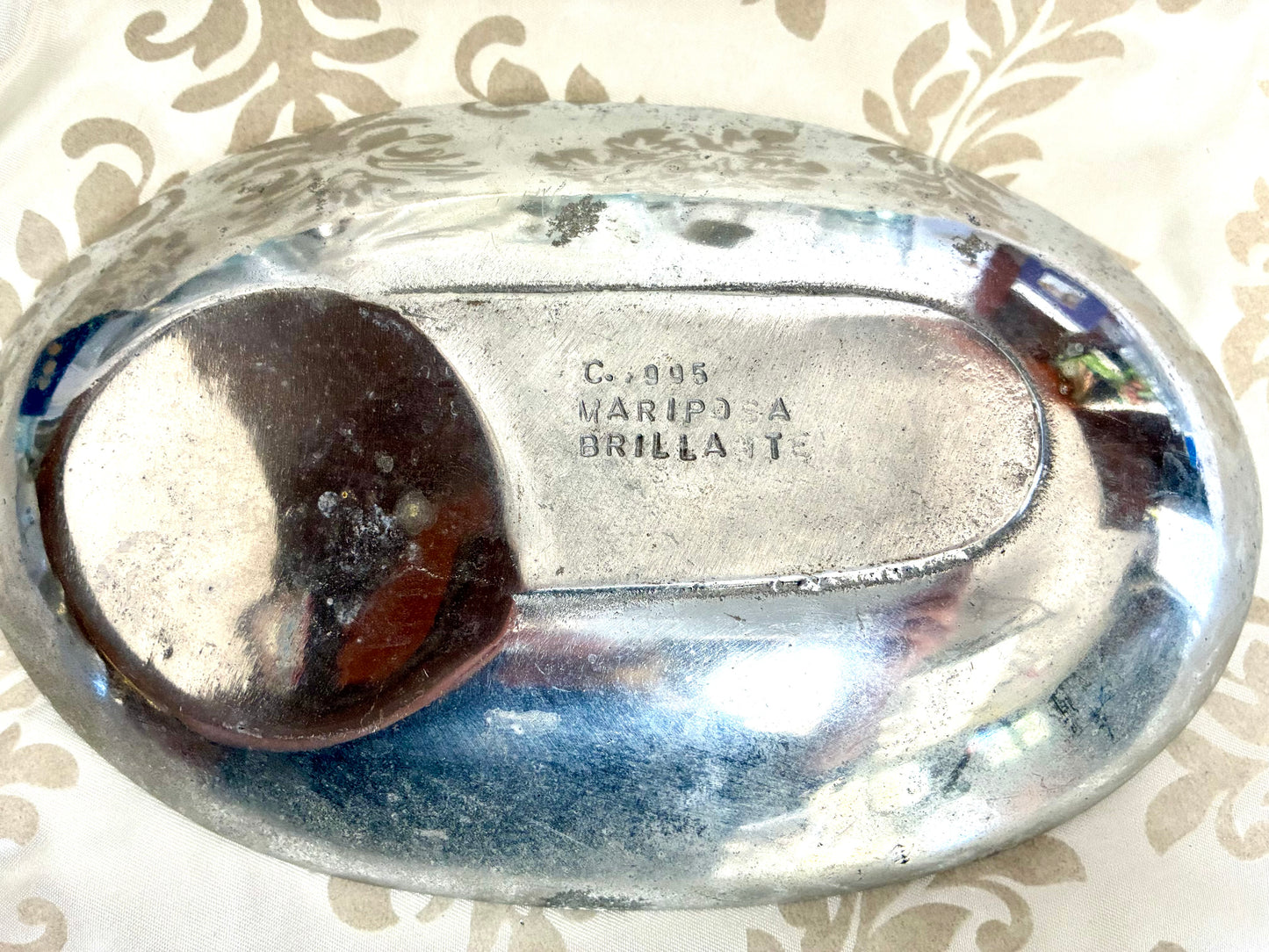 Mariposa brilliante silver artichoke plate