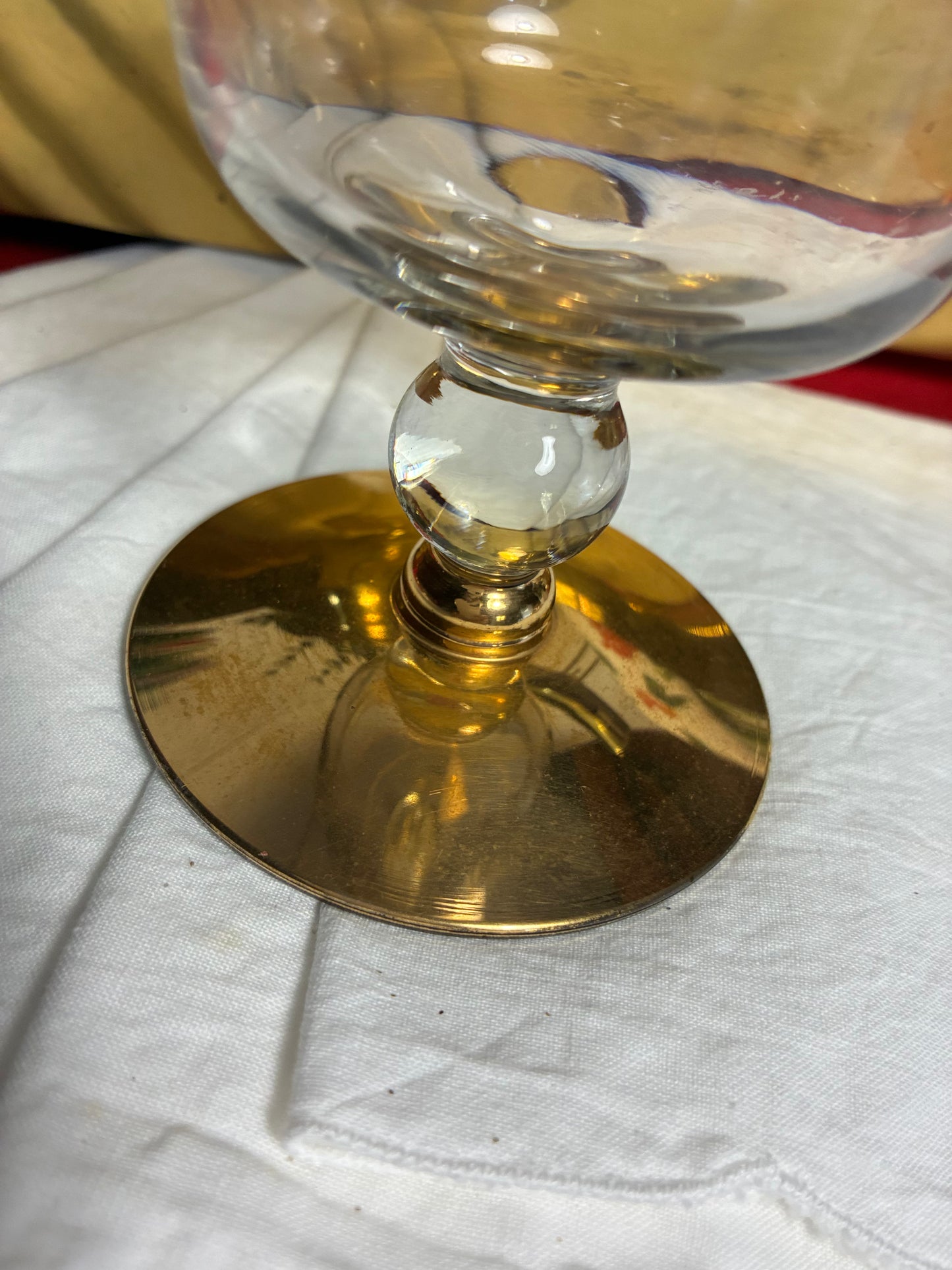 Gilded glass apothecary jar