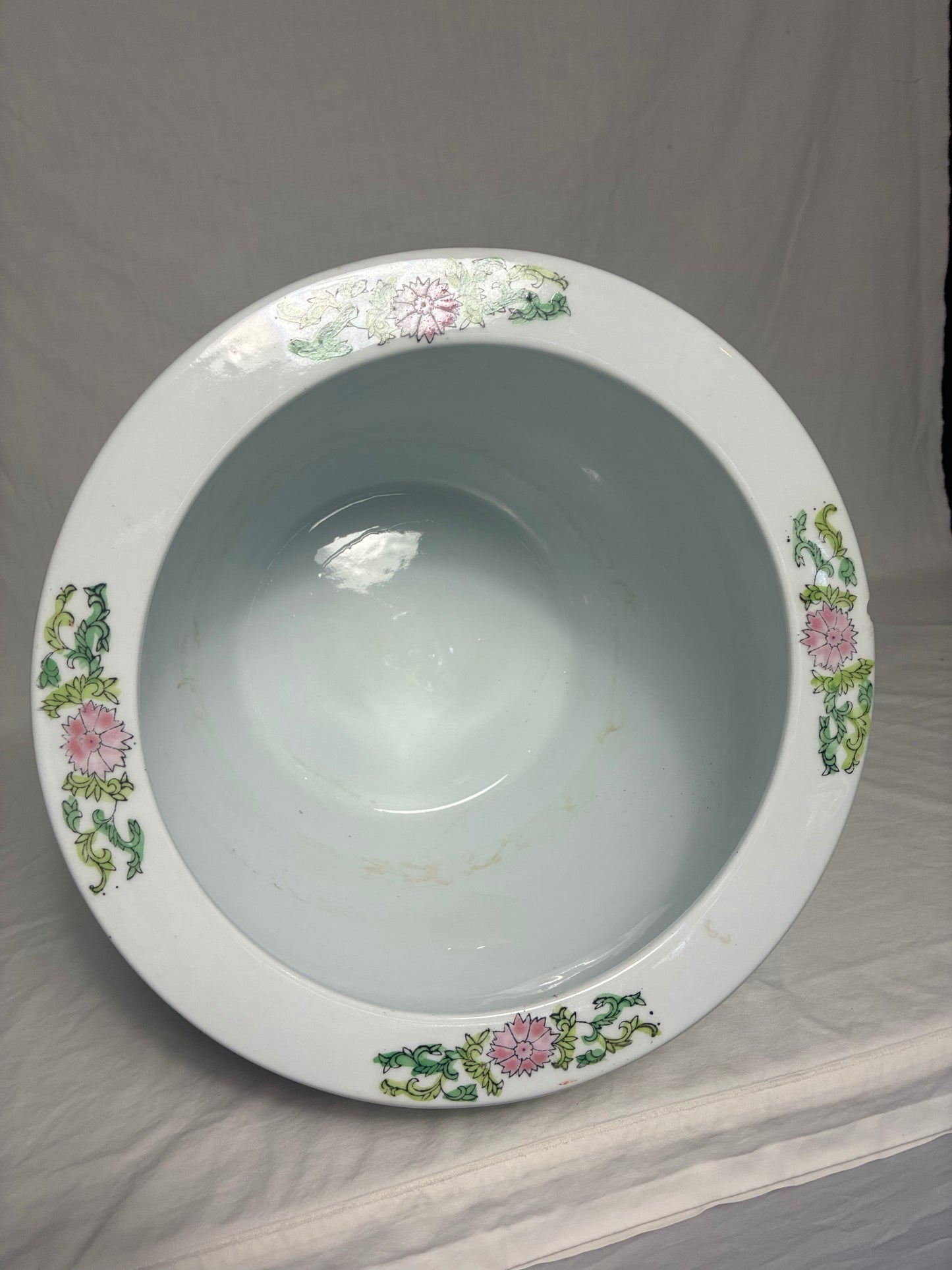 Famille rose vintage porcelain planter