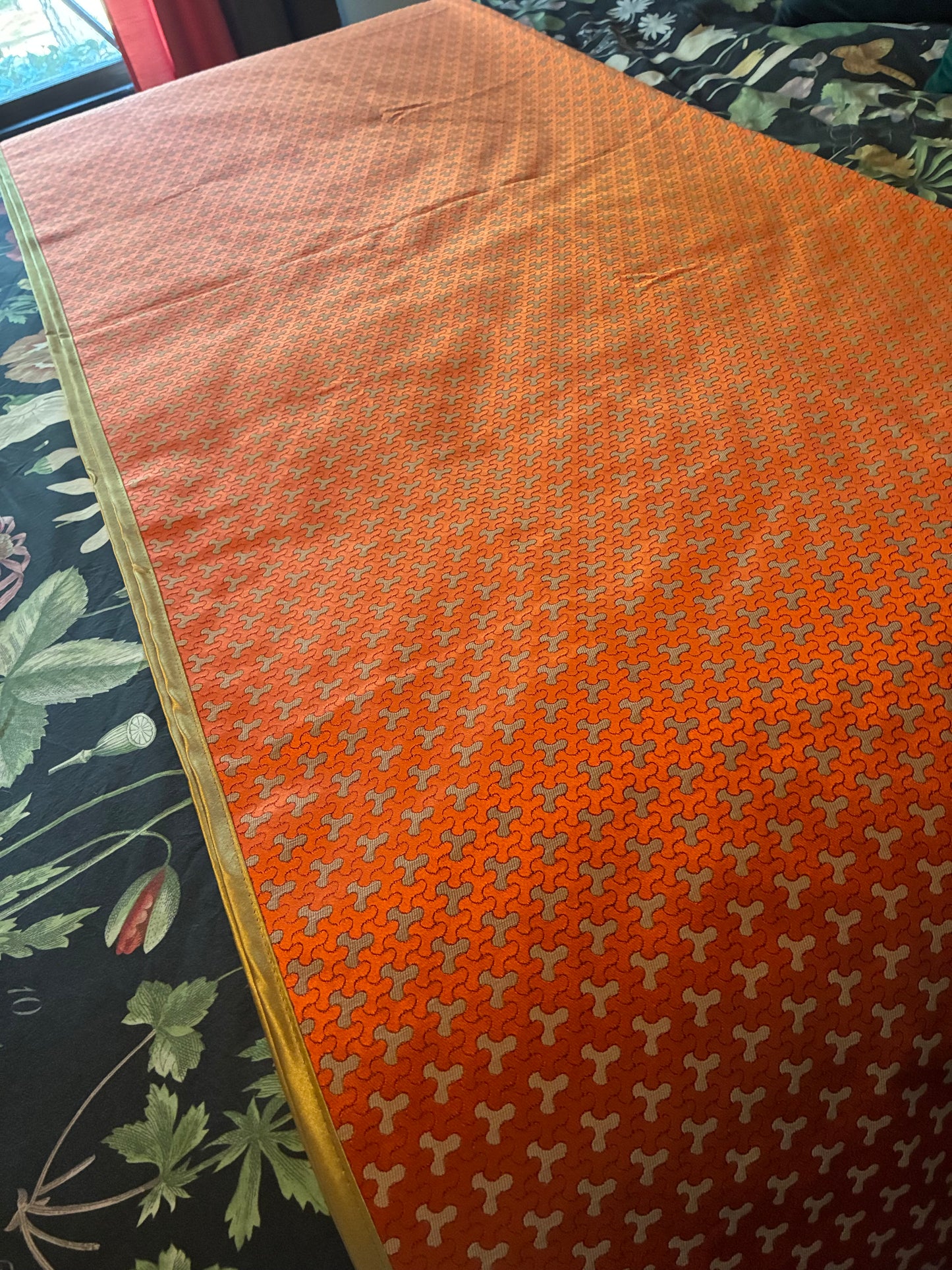 Vintage Jacquard coverlet/tablecloth