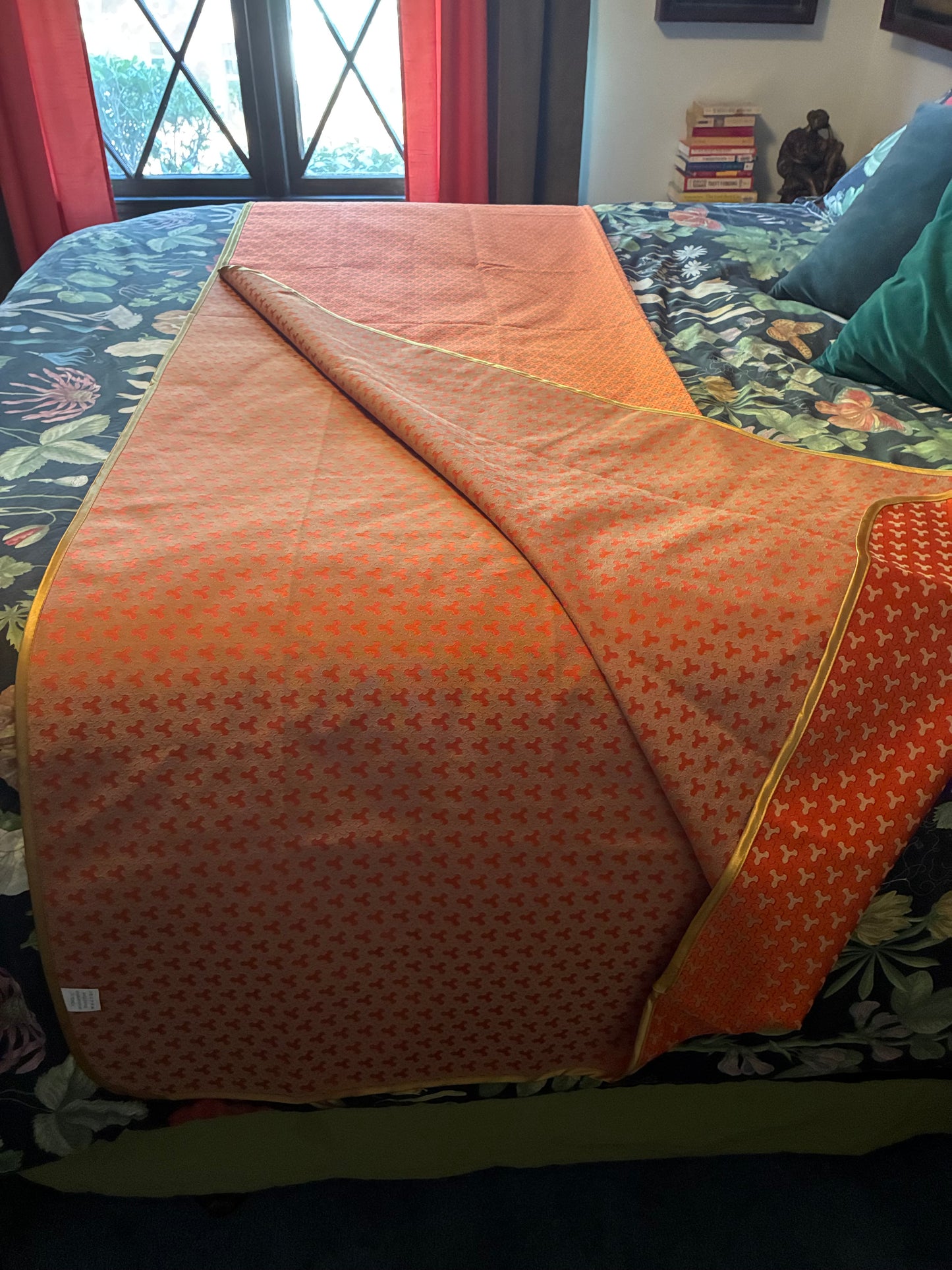 Vintage Jacquard coverlet/tablecloth