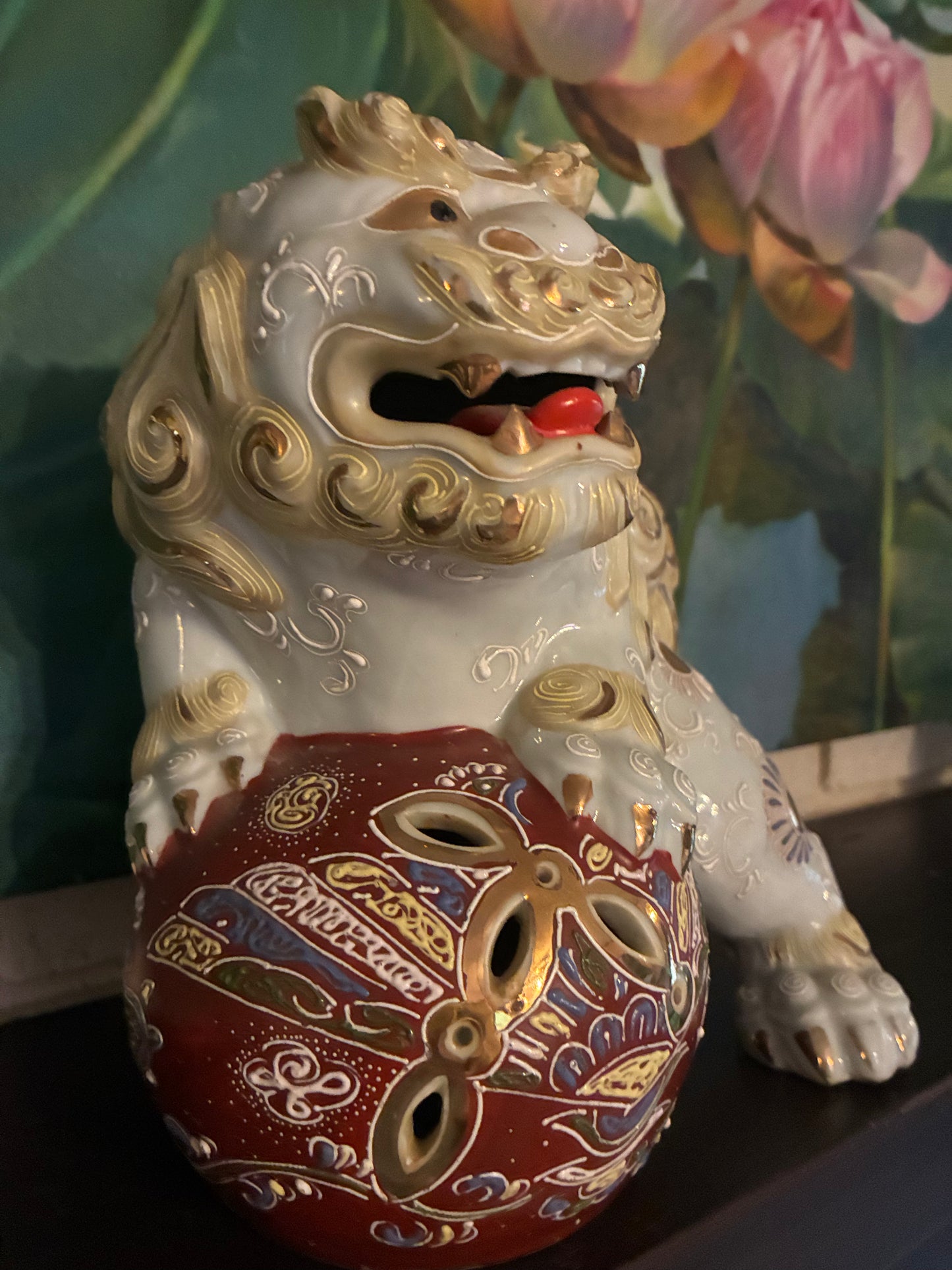 Japanese Kutani Foo dogs