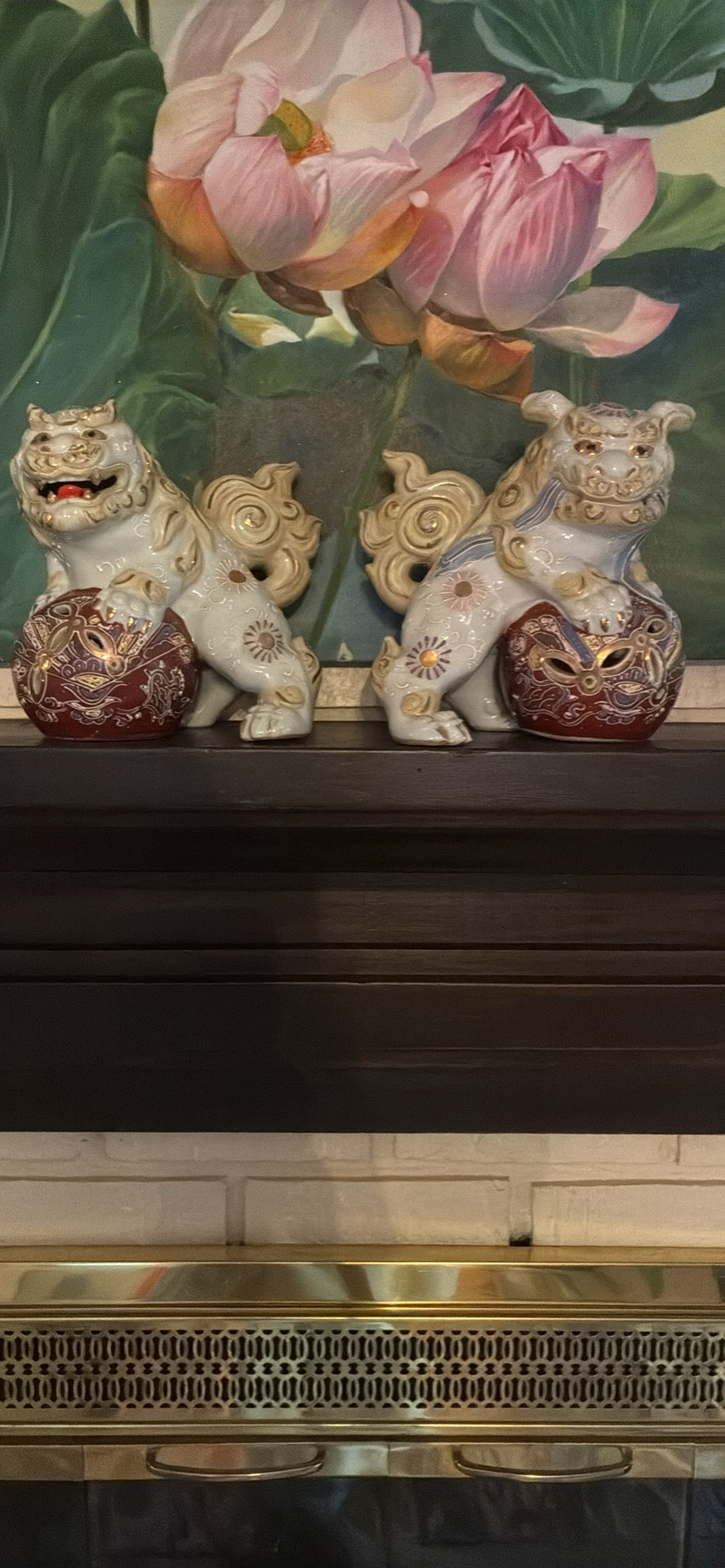 Japanese Kutani Foo dogs